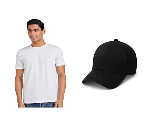 Tshirt and BCap | L to xxl Size | 100% Cotton Tshirt and Cap