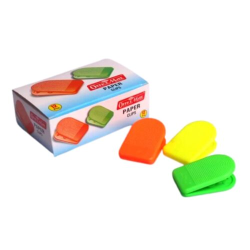 Soni Officemate Paper Clip, Document and Bookmark Clip for Office, Home, School, Institutions (Pack of 12)