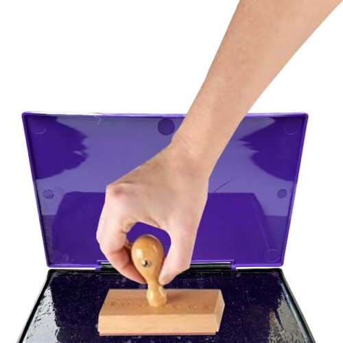 Big Size Stamp Pad Color Violet Ink Stamp Pad for Stamping Purpose Size 15.7 cm x 9.6 cm (Pack of 1)