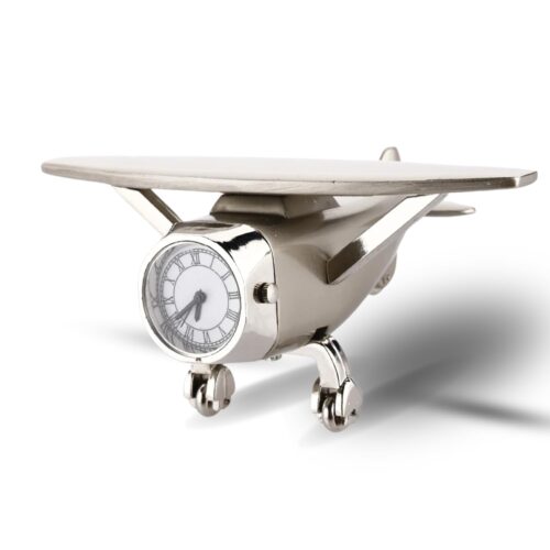 True-Ally Aeroplane Miniature Table Clock & Paper Weight
