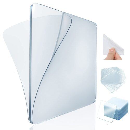 Square Double Sided Tape No Trace Strong Wall Sticky Gel Pads Multipurpose for Home Office Travel Car Accessory Clear_Color 10 PCS