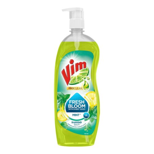 Vim ProClean Dishwash Liquid with Mint powered by RhamnoTech™, Fresh Bloom with Every Wash, Removes Tough Grease and Odours,