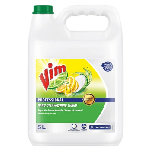 VIM PRO DISHWASH LIQUID 5L | Tough on Grease Dishwash | Dishwash Liquid | Fresh Lemon Fragrance Dishwash