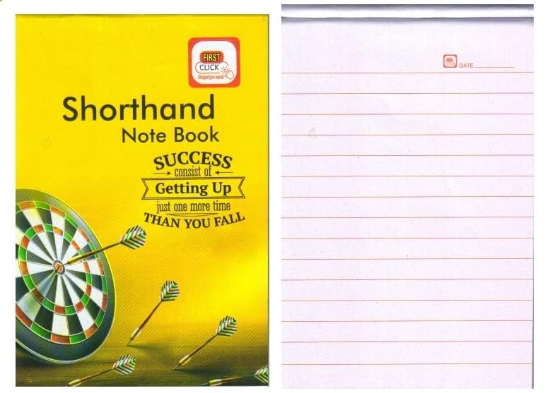 FIRST CLICK Shorthand Steno Notebook | Doctors Prescription Pad | Writing Notepad | Kids Practice Book | Conference & Office Use | 160 Pages | 58 GSM Both Side Ruled Paper | Pack of 3 | - Image 2