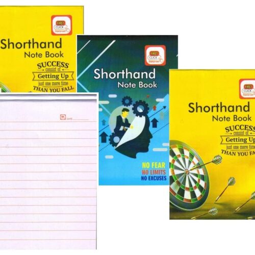 FIRST CLICK Shorthand Steno Notebook | Doctors Prescription Pad | Writing Notepad | Kids Practice Book | Conference & Office Use | 160 Pages | 58 GSM Both Side Ruled Paper | Pack of 3 |