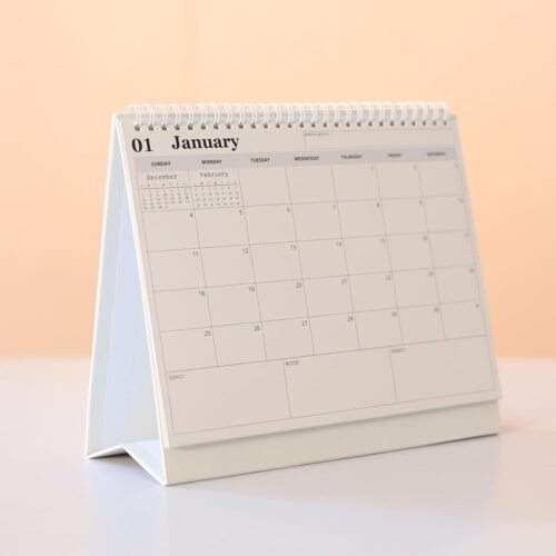 SCONY.G | MINIMALIST DESKTOP PLANNER CALENDAR  | 24 * 18 CM | WRITABLE PAGES