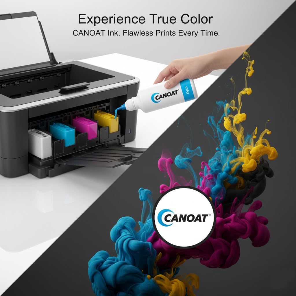 CANOAT 100ML Universal Refill Ink Bottle for Refilling of All Inkjet (Universal) Printer Cartridge - Image 2