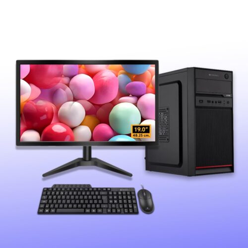 Core i5 Assembled Desktop PC (16GB RAM, 512 SSD, Windows 11 Home, MS Office, 19'' Monitor, Black, DDR3, Ready-to-Use PC)