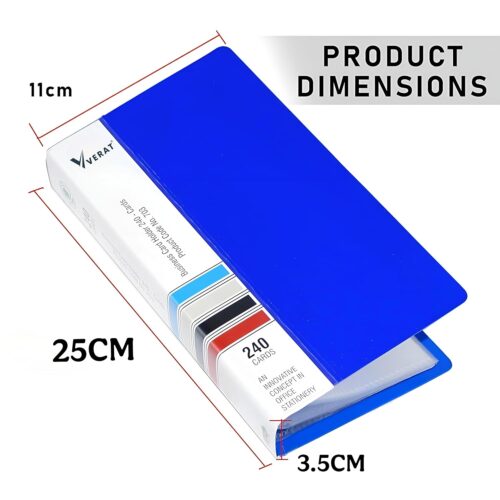VERAT Business Card Holder, 120 Pockets for 240 Cards Business Card Holder |