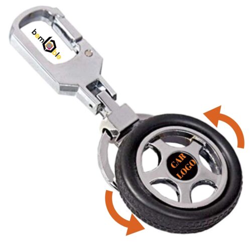 Spinning Tyre Rotary Wheel Locking Metal Keychain /Metal Keyring/Key Chain for Car and Bikes/Tyre Model Imported Key Chain