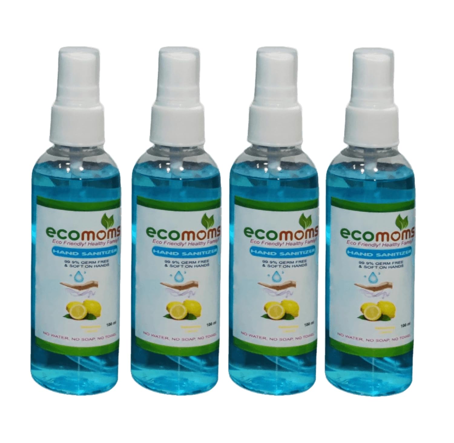 Hand Sanitizer 100ml 99.99% Effective Against Germs -75% Alcohol | Skin Friendly and Safe for Kids | Instant Germ-Free Protection (100ml, Pack of 4)