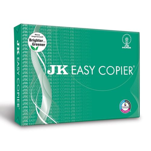 JK Easy Copier Paper | A4 Size | 70 GSM | 500 Sheets | White Paper, 1 Ream | For Laserjet & Inkjet Printer | Fast Drying | Both Side Print | Eco Friendly | ColorLok (Pack of 1) | One Ream