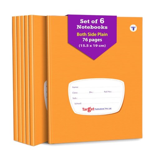 Both Sides Blank Small Notebooks for Kids and Students | 76 Plain Unruled Pages | Hard Bound Cover | 15.5 cm x 19 cm Approx | Pack of 2 Books | For Children School and Office Use | GSM 57