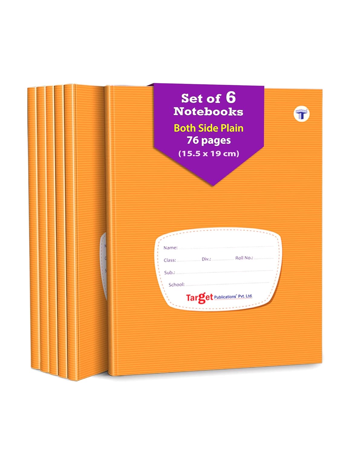 Both Sides Blank Small Notebooks for Kids and Students | 76 Plain Unruled Pages | Hard Bound Cover | 15.5 cm x 19 cm Approx | Pack of 2 Books | For Children School and Office Use | GSM 57