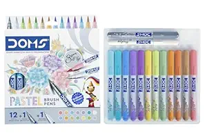 Doms Pastel Brush Pens (14 Shades | 12 + 1 + 1) (Pack of 1) - Image 2